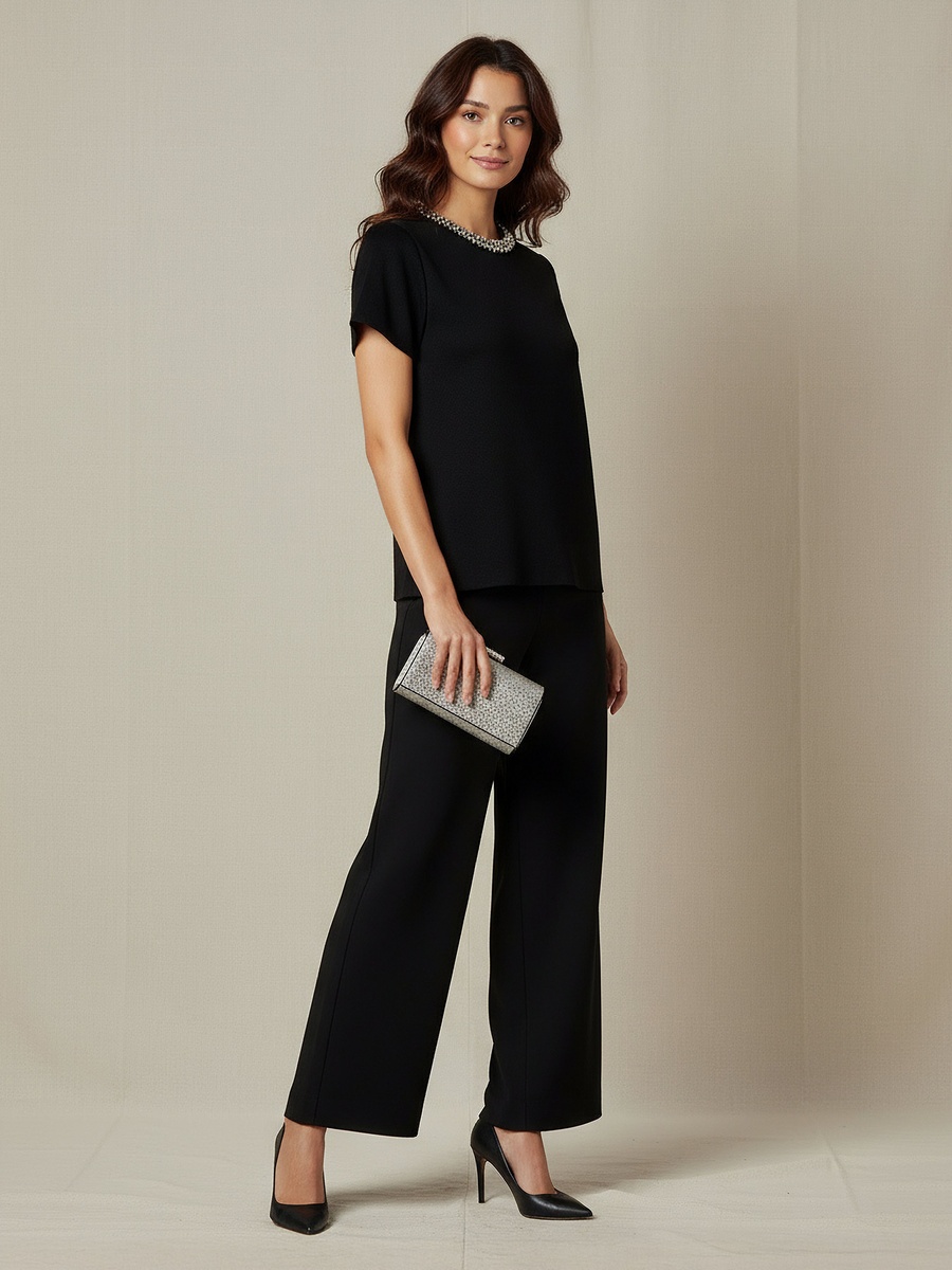 Regular Fit Top with Embellishment