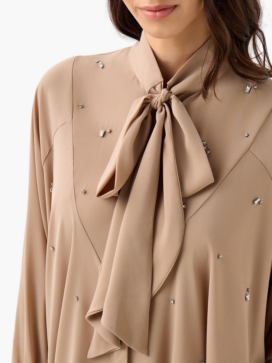 Relaxed Fit Top with Rhinestone Embellishments
