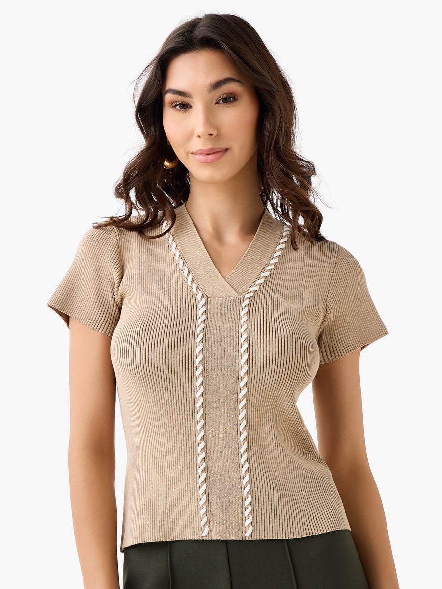 Regular Fit T-Shirt with Cord Detail