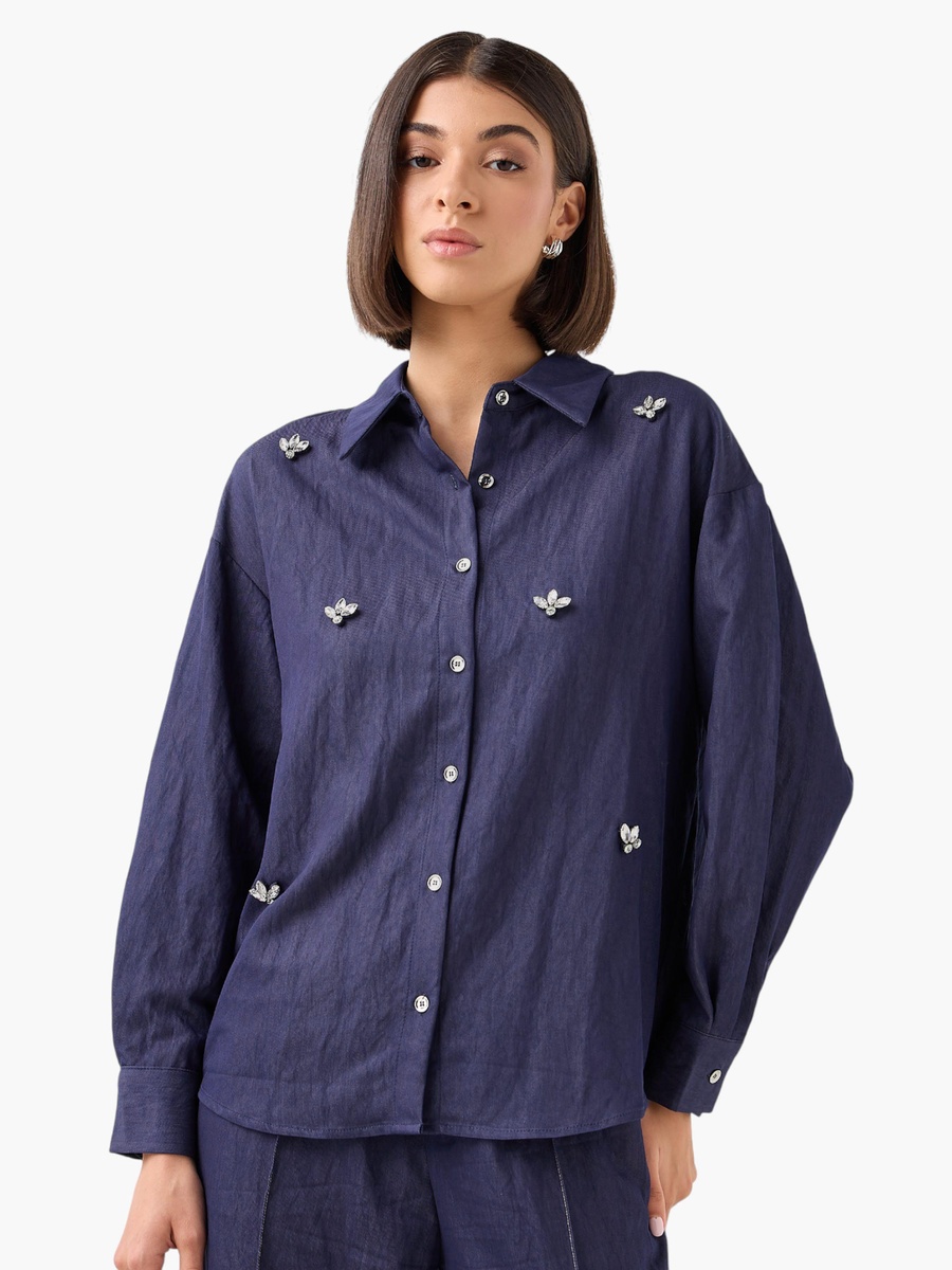 Embellished Shirt with Long Sleeves