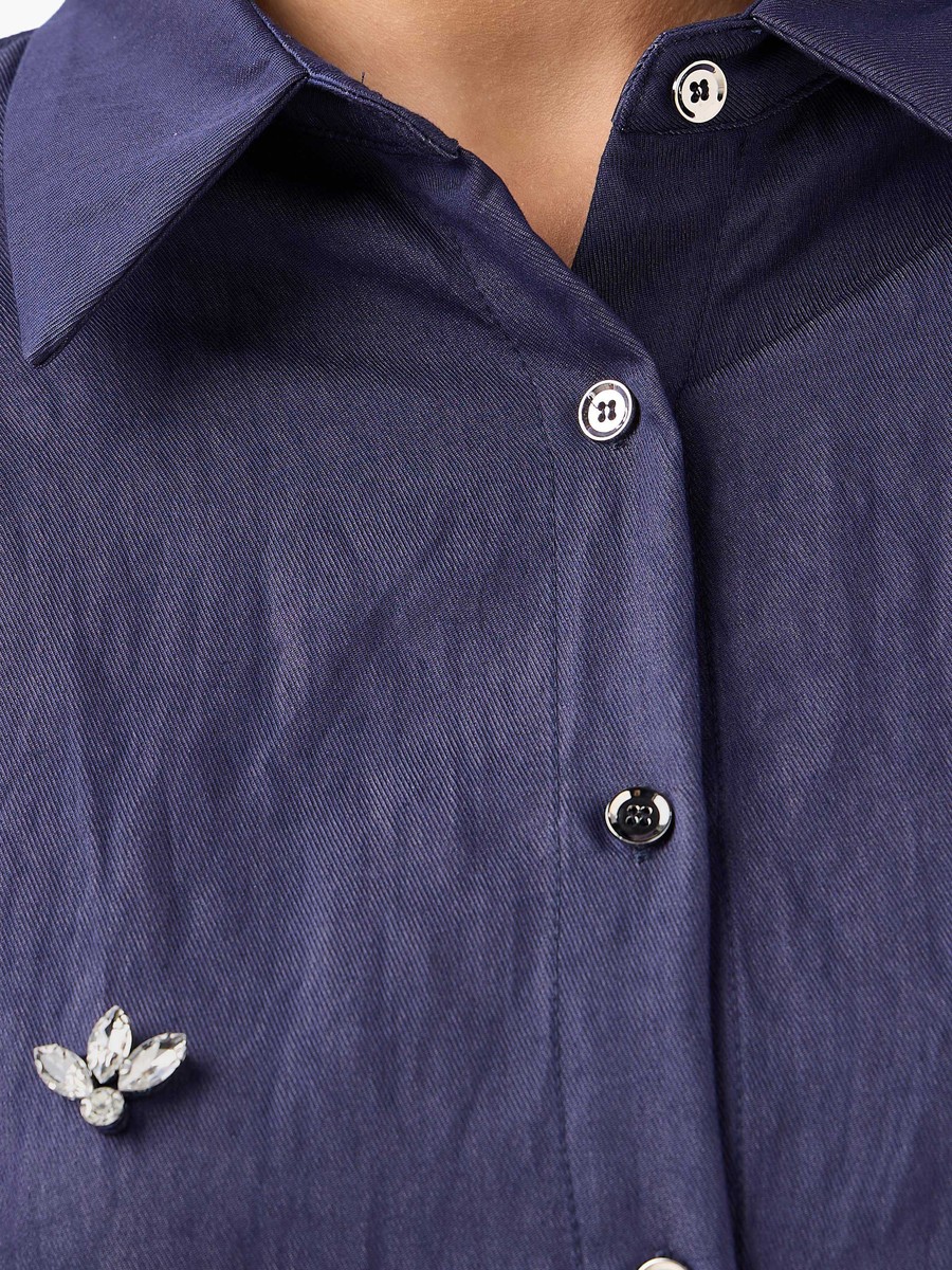Embellished Shirt with Long Sleeves