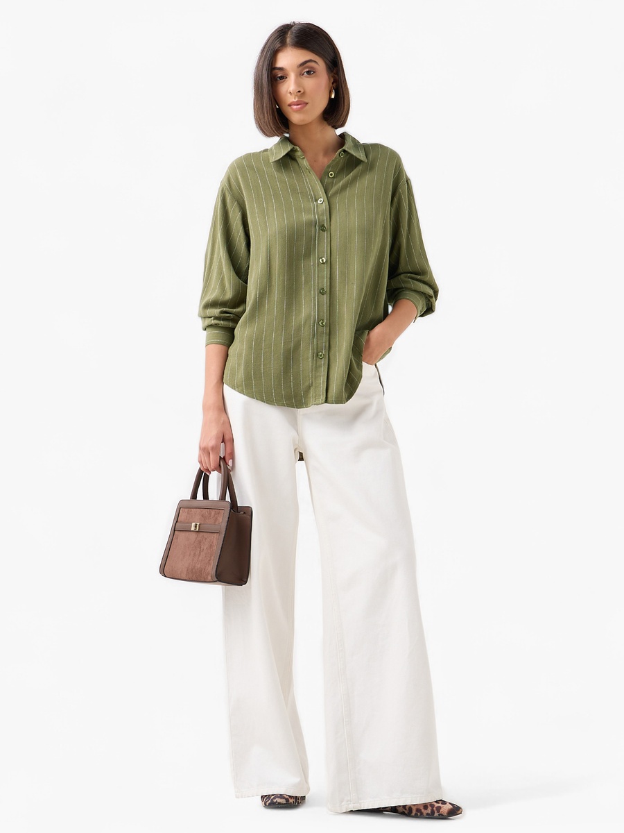 Shirt with Stripes and Long Sleeves