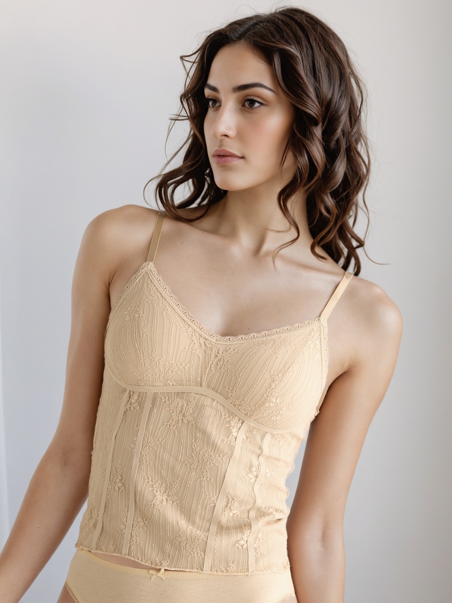 Regular Fit Camisole with Lace Detail