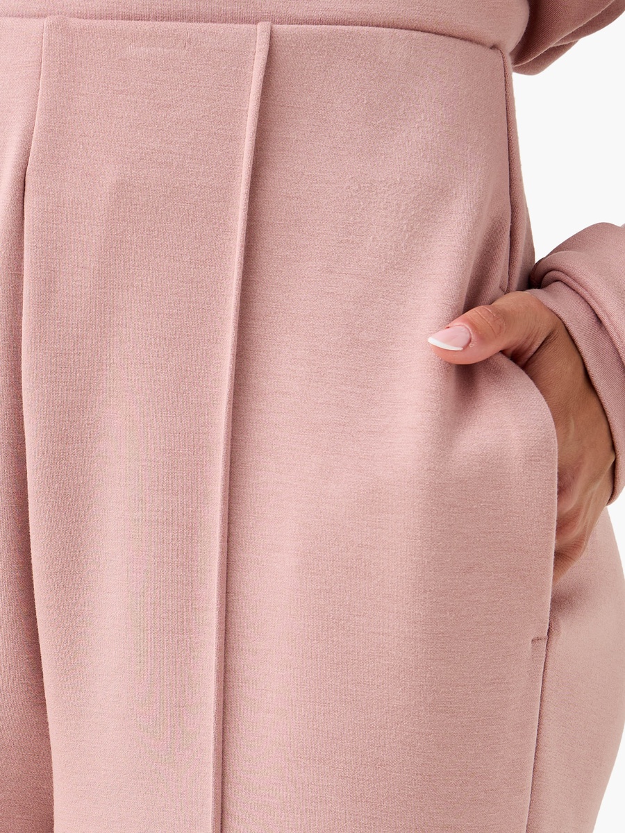 Regular Fit Flexi Waist Soft Touch Wide Leg Pants with Pintuck Detail