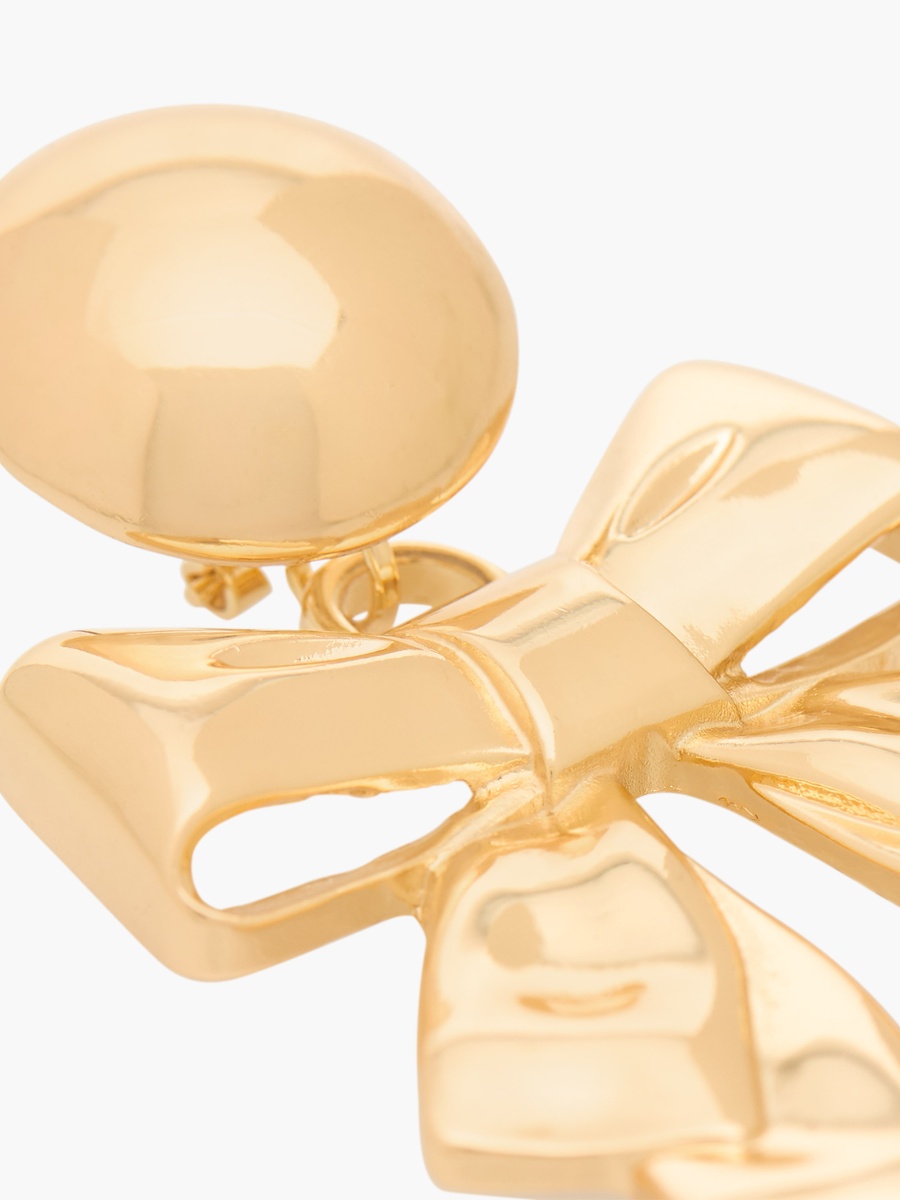 Bow Accent Earrings with Pushback Closure