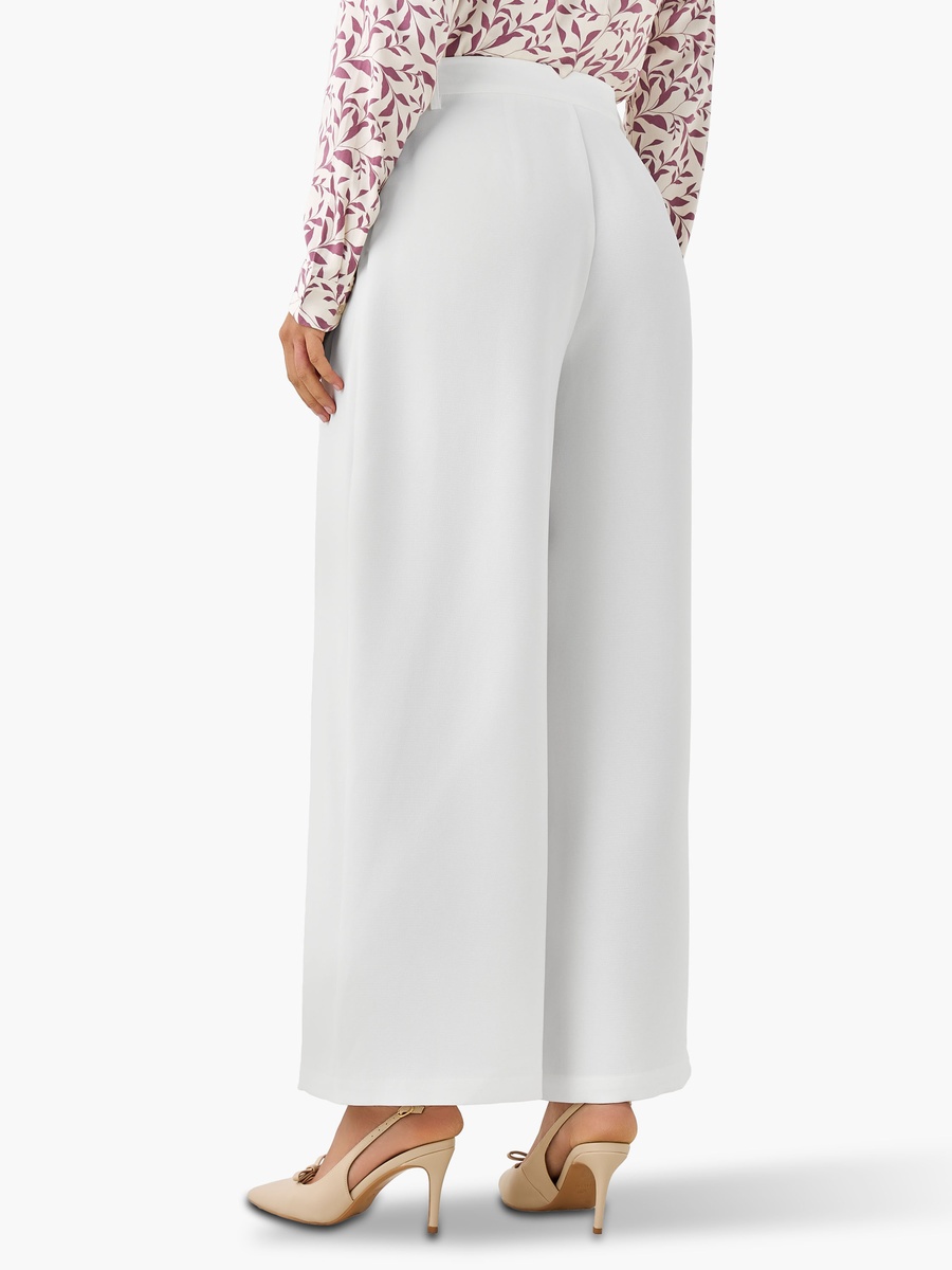 Flared Pants with Pleated Design