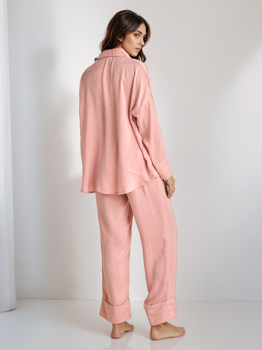 Pyjama Set with Collared Shirt and Pants