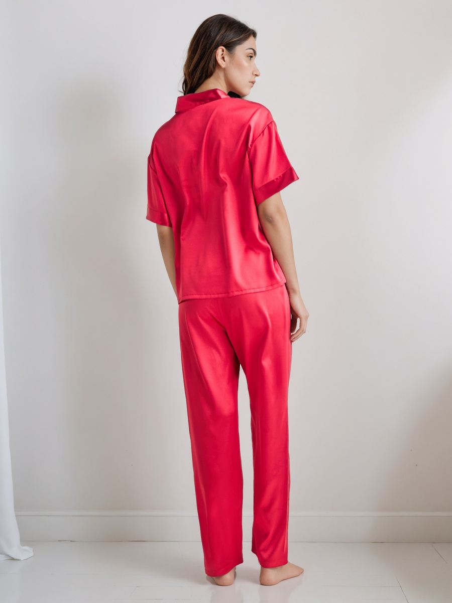 Pyjama Set with Button-Down Shirt and Pants