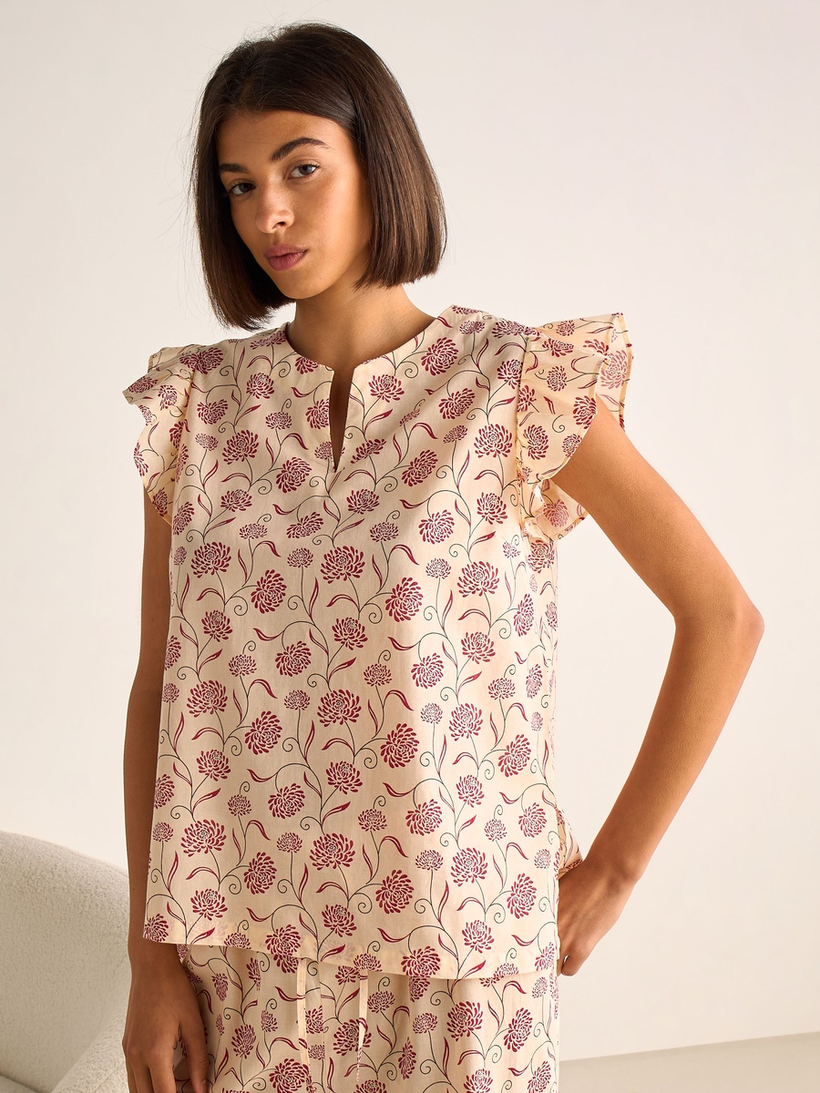 Pyjama Set with Cotton Top and Pants