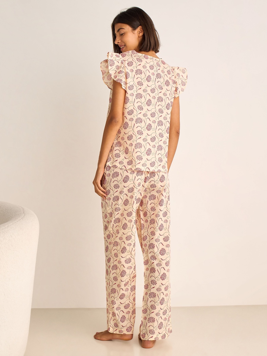 Pyjama Set with Cotton Top and Pants