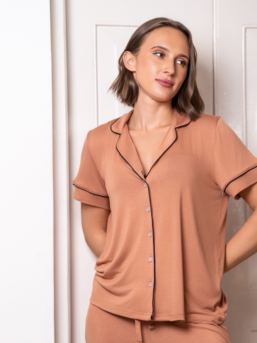 Pyjama Set with Rayon Shirt and Pants