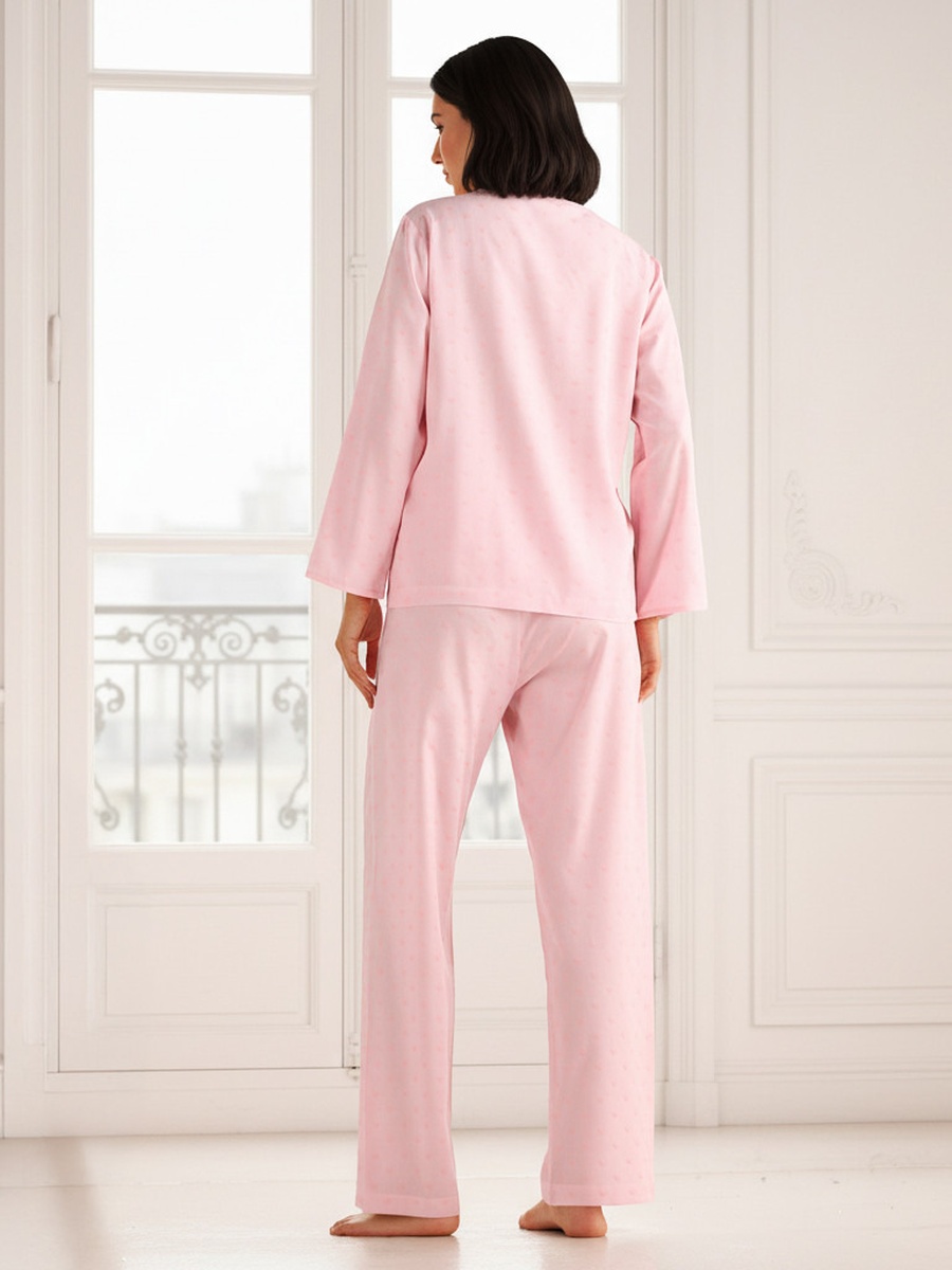 Pyjama Set with Bow Accent Top and Pants
