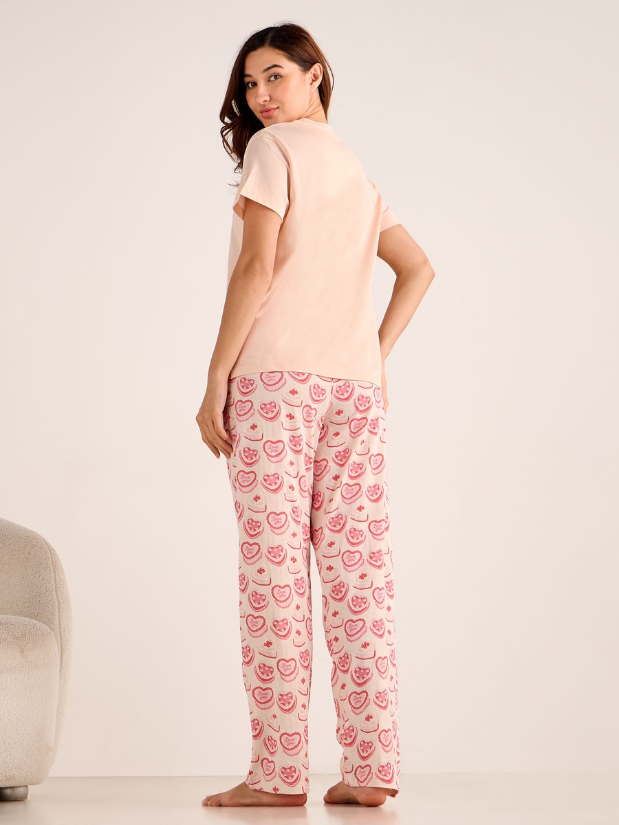 Pyjama Set with Cotton T-Shirt and Pants