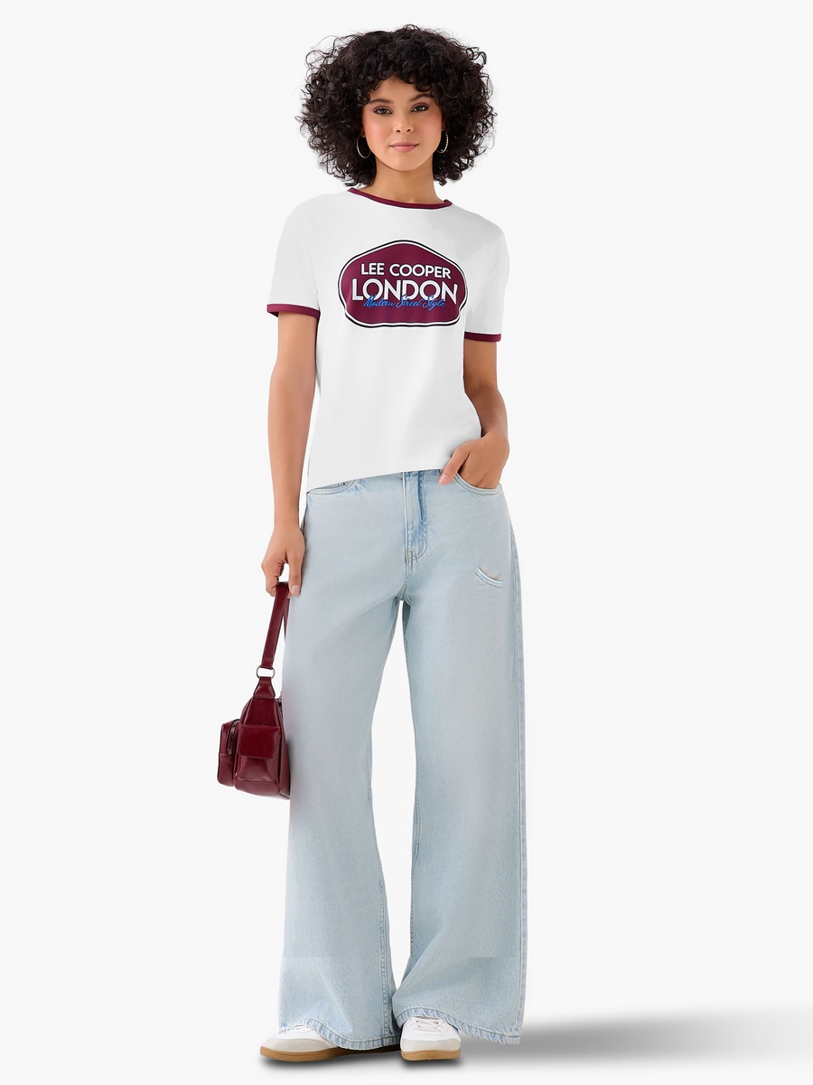 Regular Fit Cotton T-Shirt with Logo Print