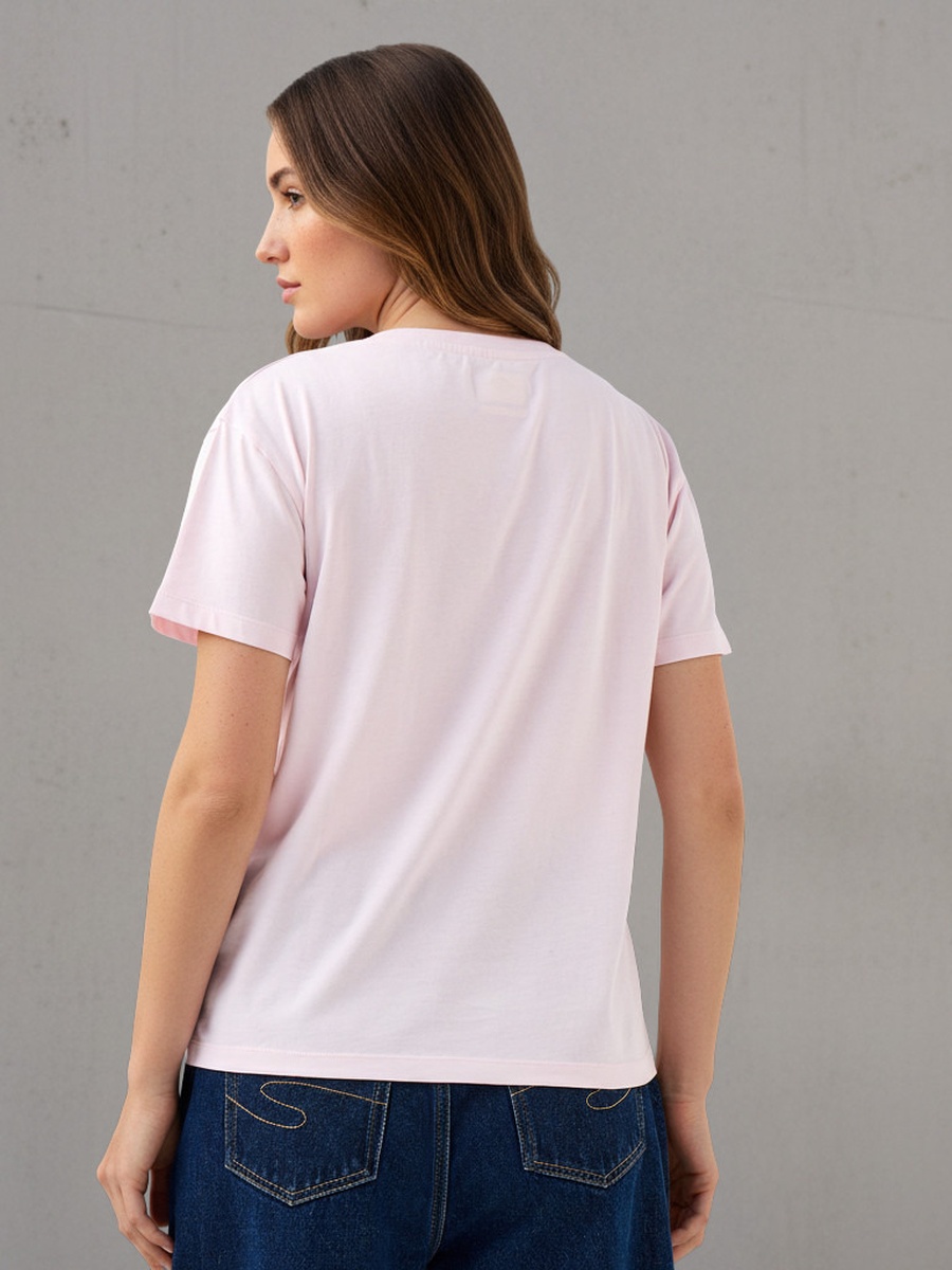 Regular Fit Cotton T-Shirt with Floral Print