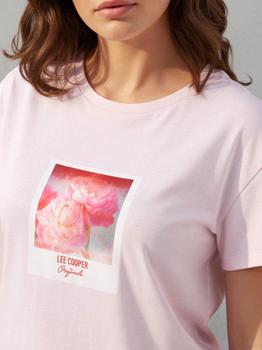 Regular Fit Cotton T-Shirt with Floral Print