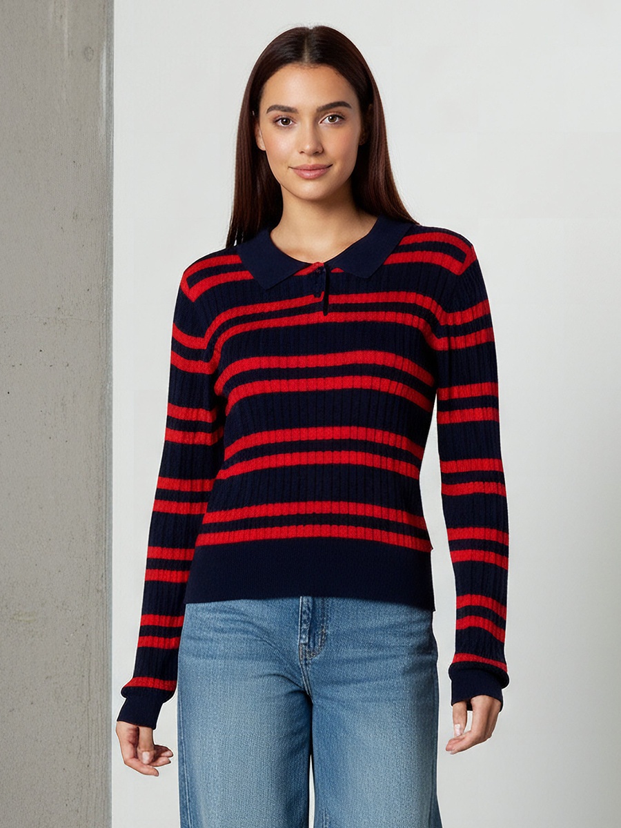 Regular Fit Polo T-Shirt with Stripes
