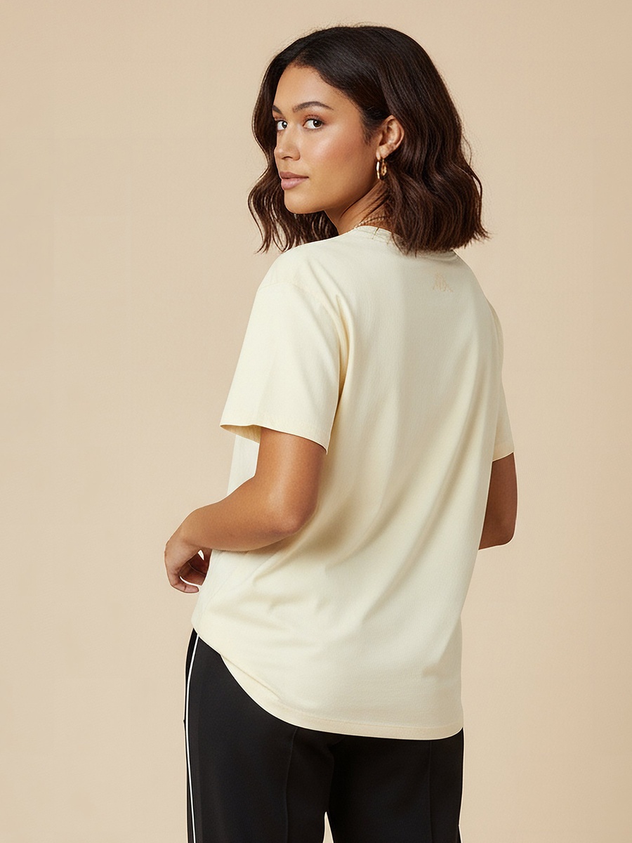 Women Logo Embroidered Stretchable T-Shirt