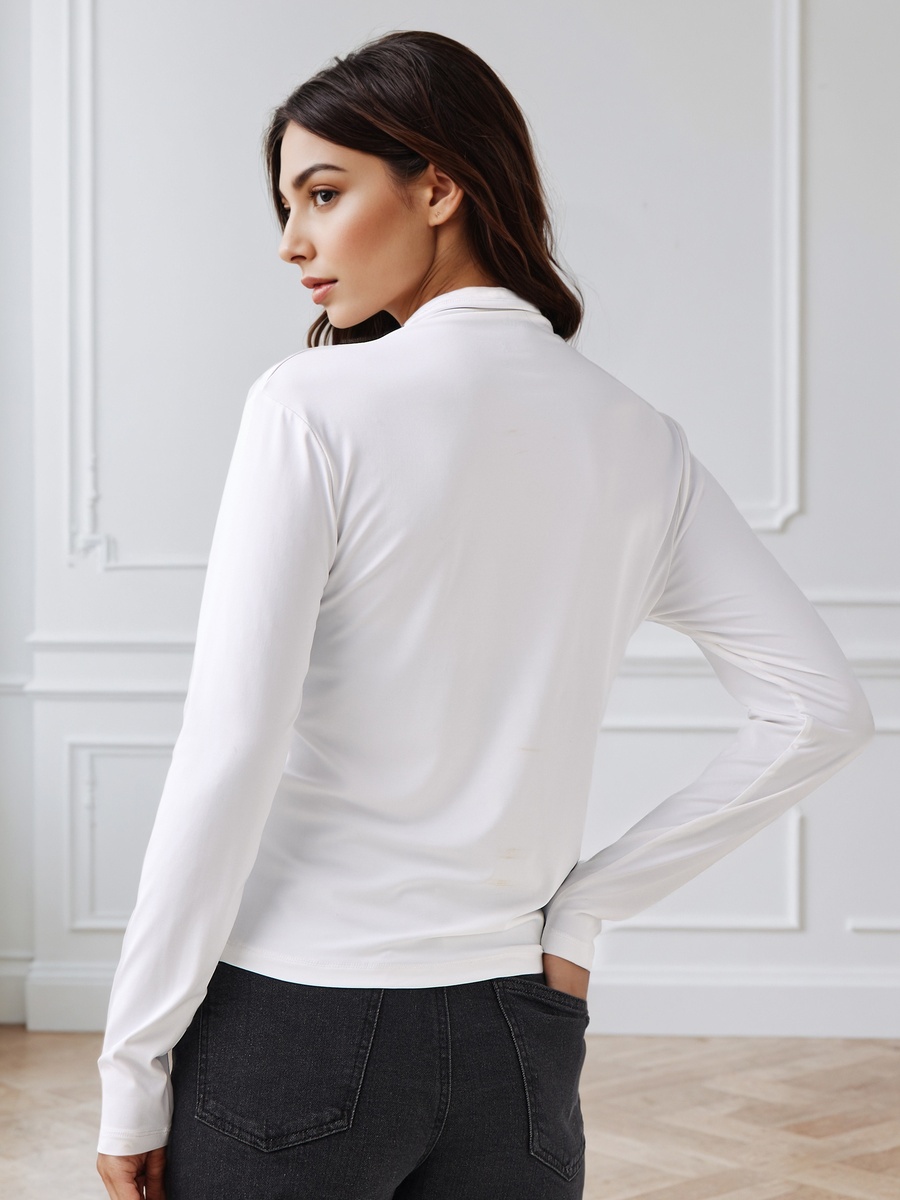 Regular Fit T-Shirt with High Neck