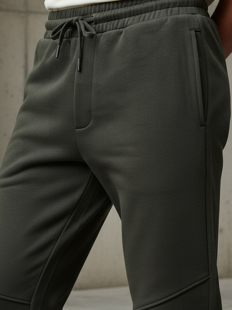 Men Relaxed Fit Joggers with Panel Detail