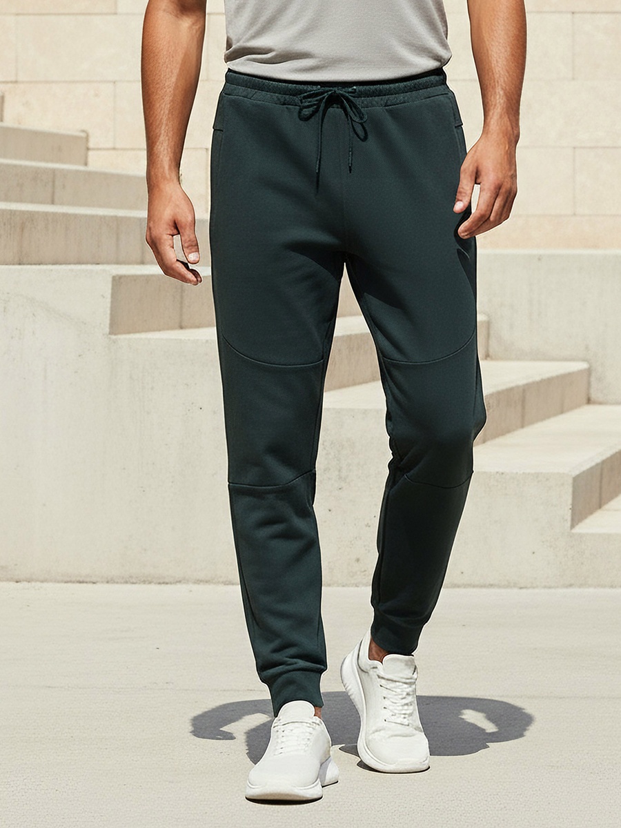 Men Drawstring Waist Joggers