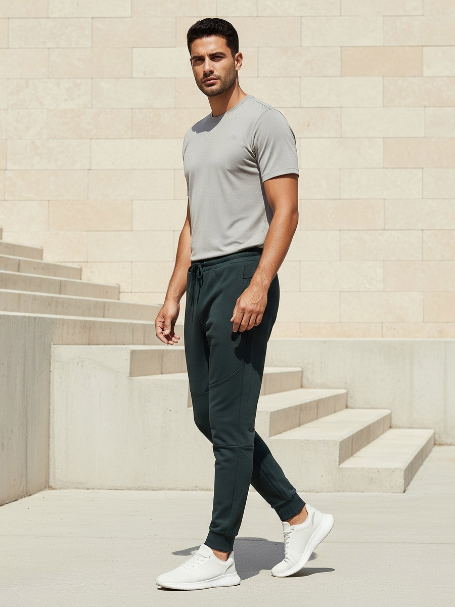 Men Drawstring Waist Joggers