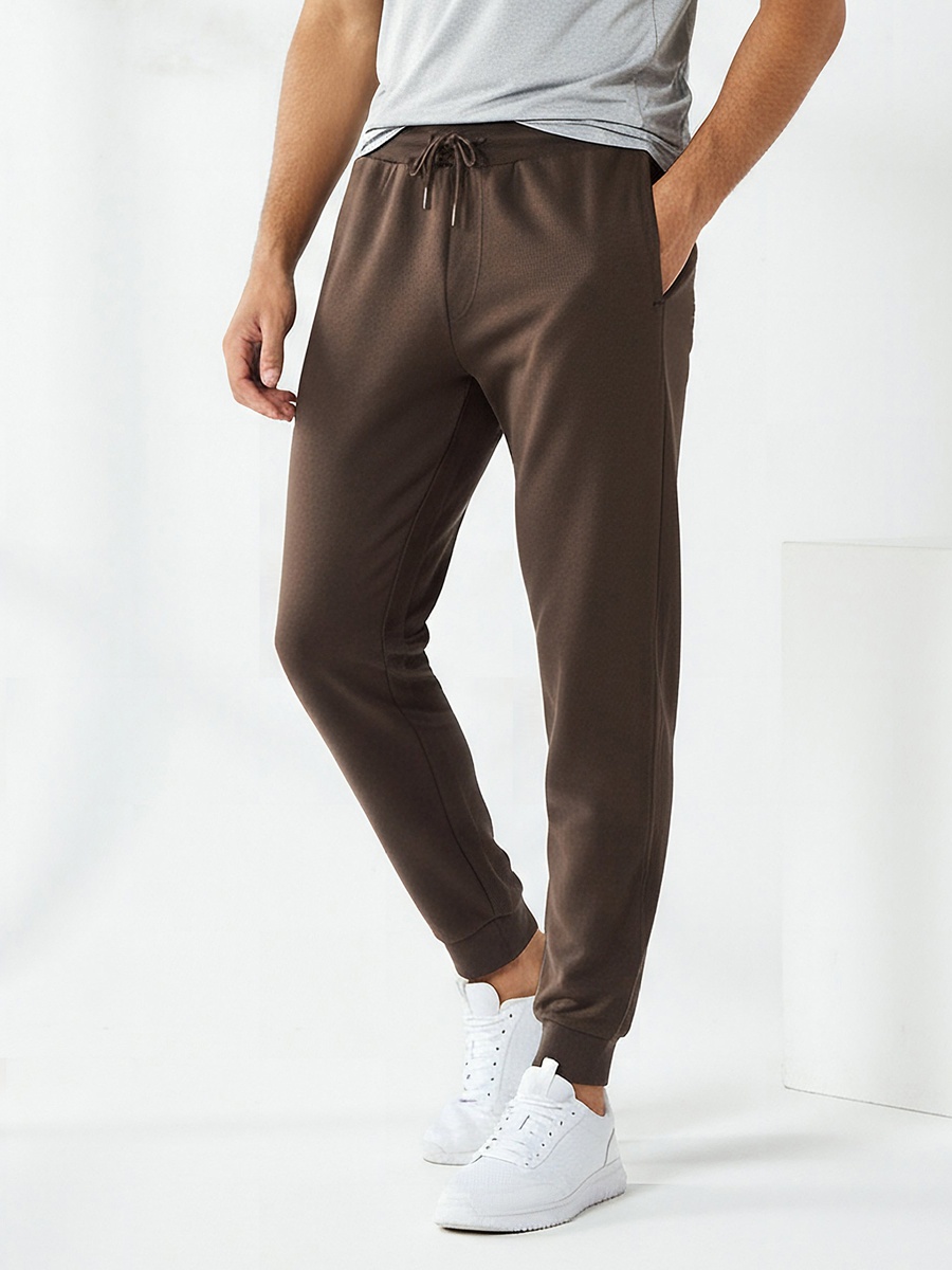 Men Regular Fit Joggers with Pockets