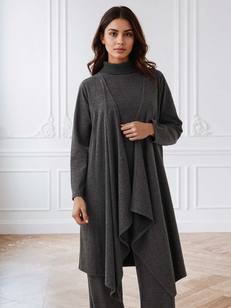 Relaxed Fit Longline Asymmetric Cardigan