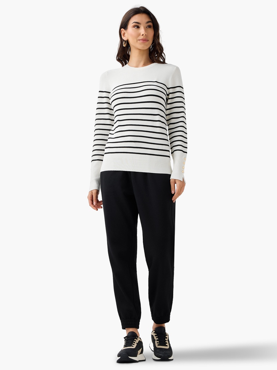 Regular Fit Striped Crew Neck Sweater