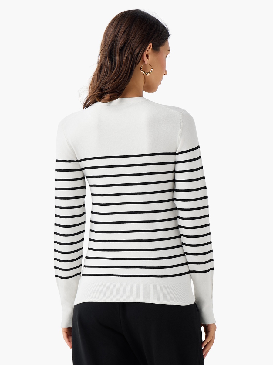 Regular Fit Striped Crew Neck Sweater