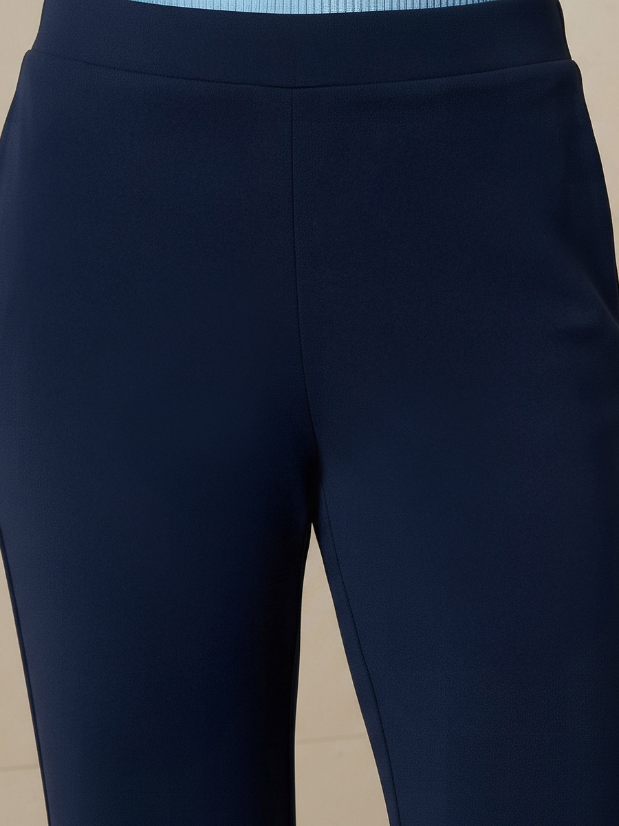 High Rise Ankle Length Bootcut Trousers