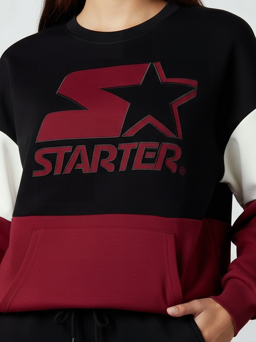 Oversized Sweatshirt with Starter Embroidery