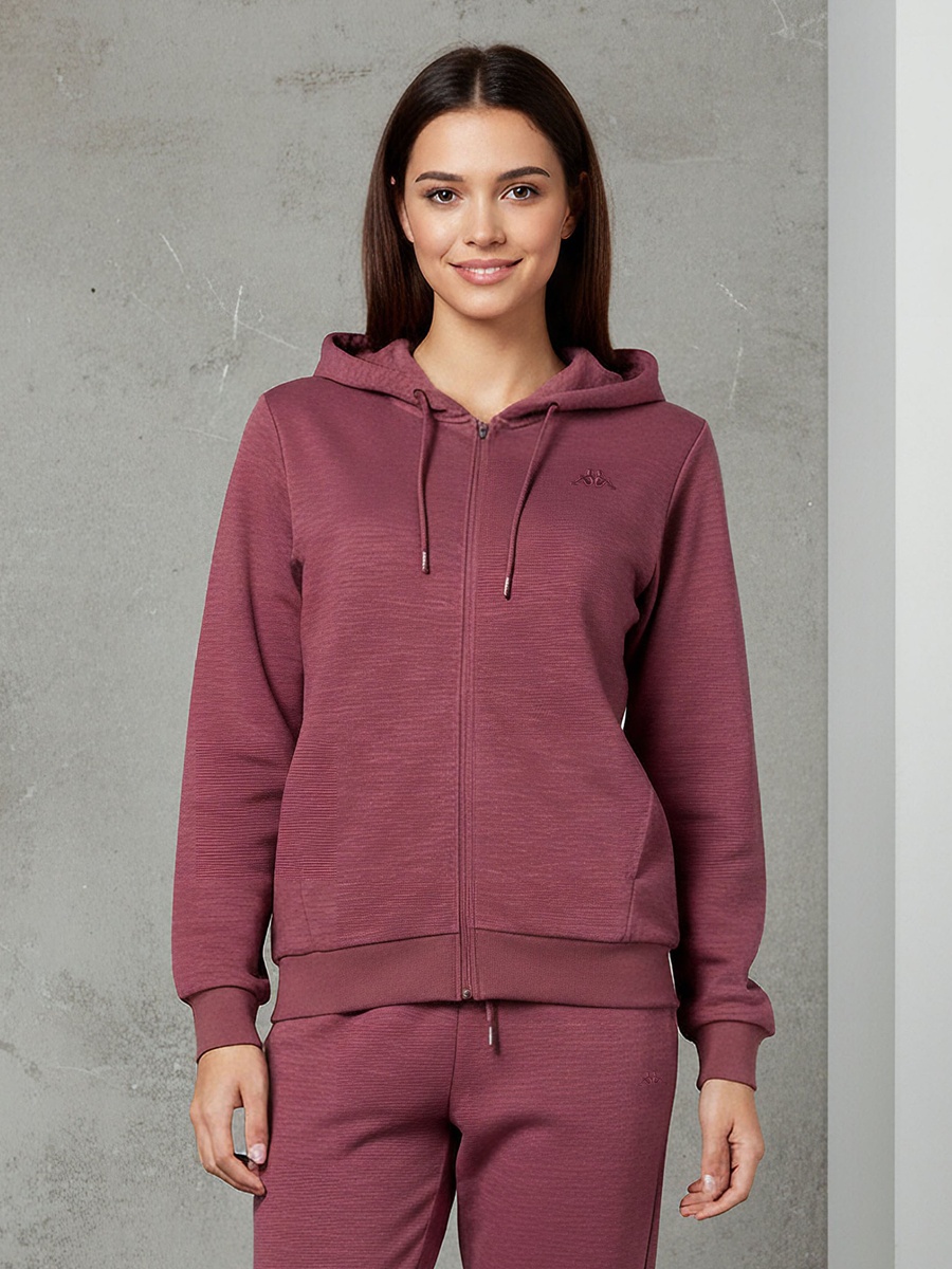 Women Zip Closure Hooded Sweatshirt