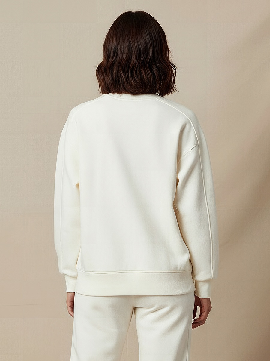 Relaxed Fit Sweatshirt with Cut and Sew
