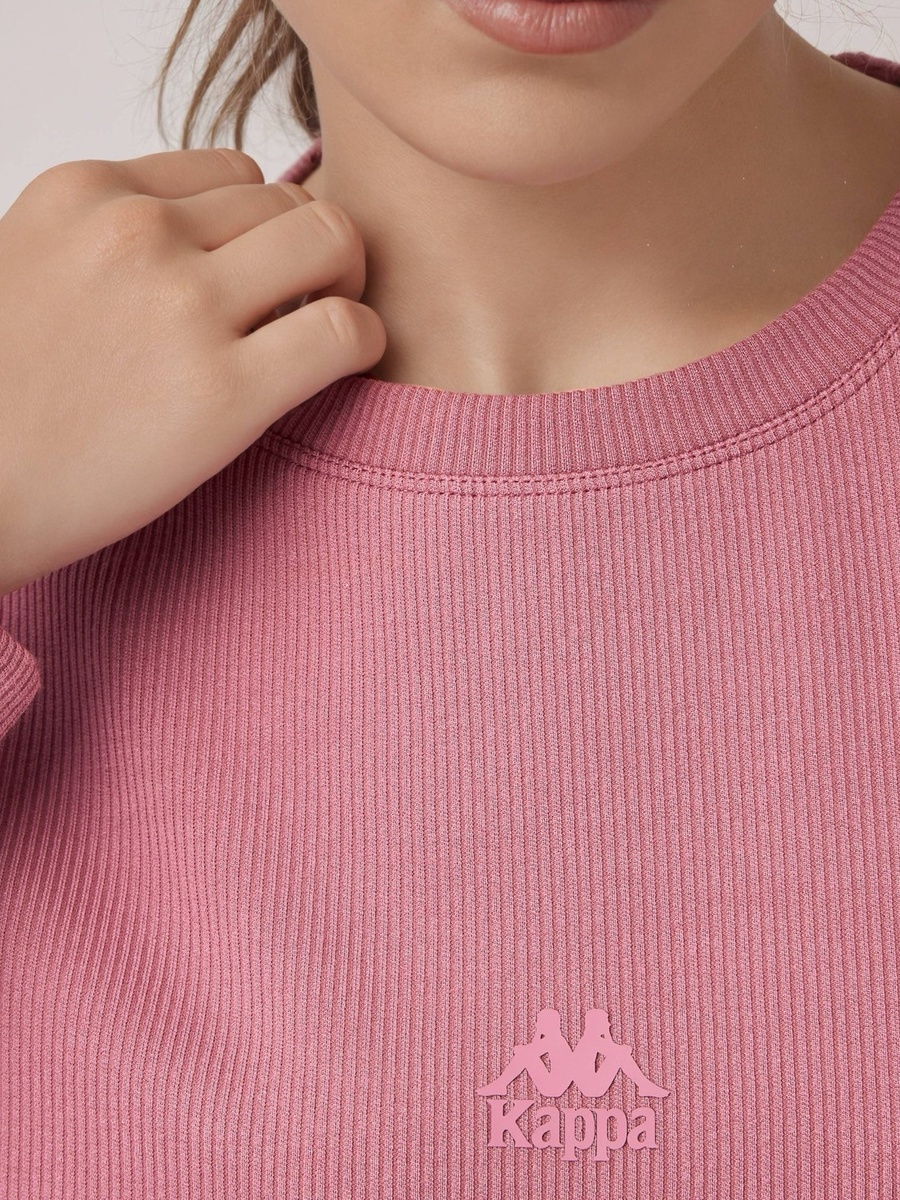Women Regular Fit Ribbed Sweatshirt