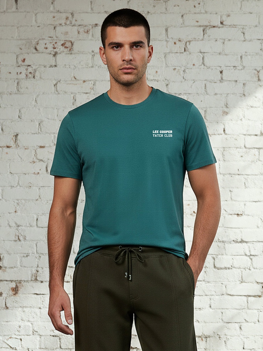 Men Regular Fit Crew Neck Short Sleeves Graphic Print T-Shirt