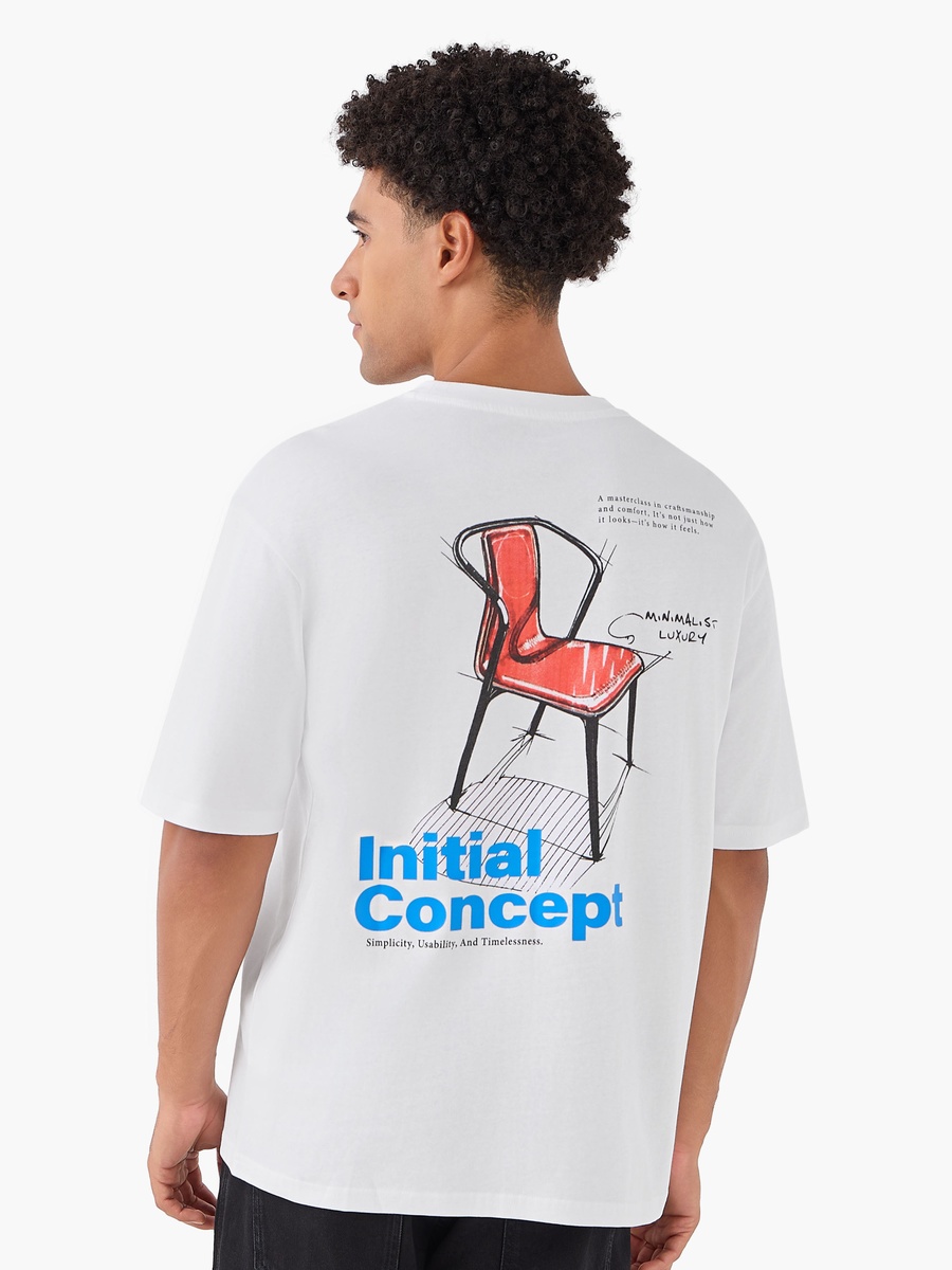 Men Regular Fit Crew Neck Short Sleeves Graphic Print T-Shirt