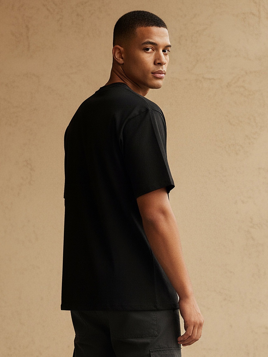 Men Regular Fit Crew Neck Short Sleeves Printed T-Shirt