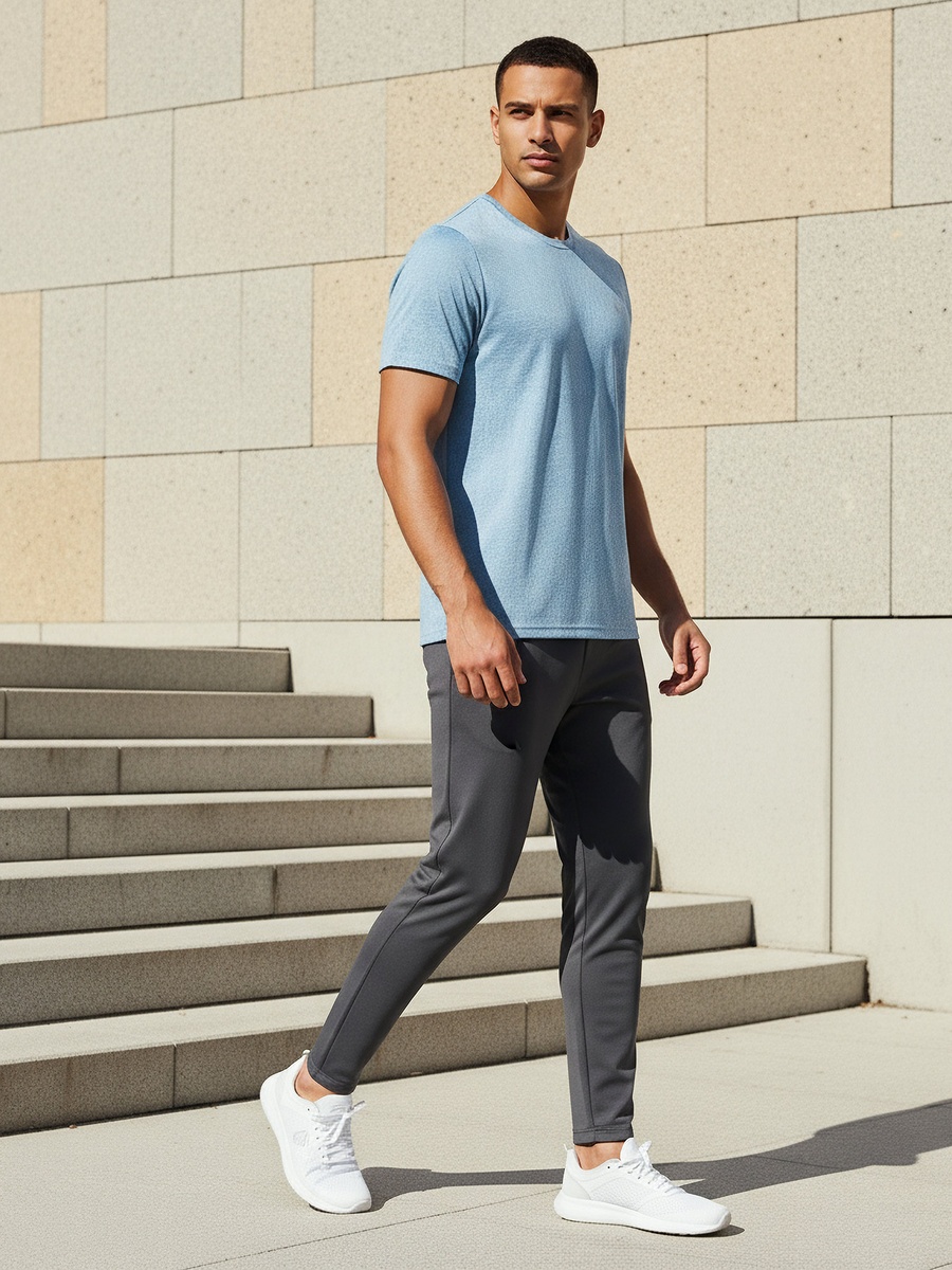 Men Textured Performance T-Shirt