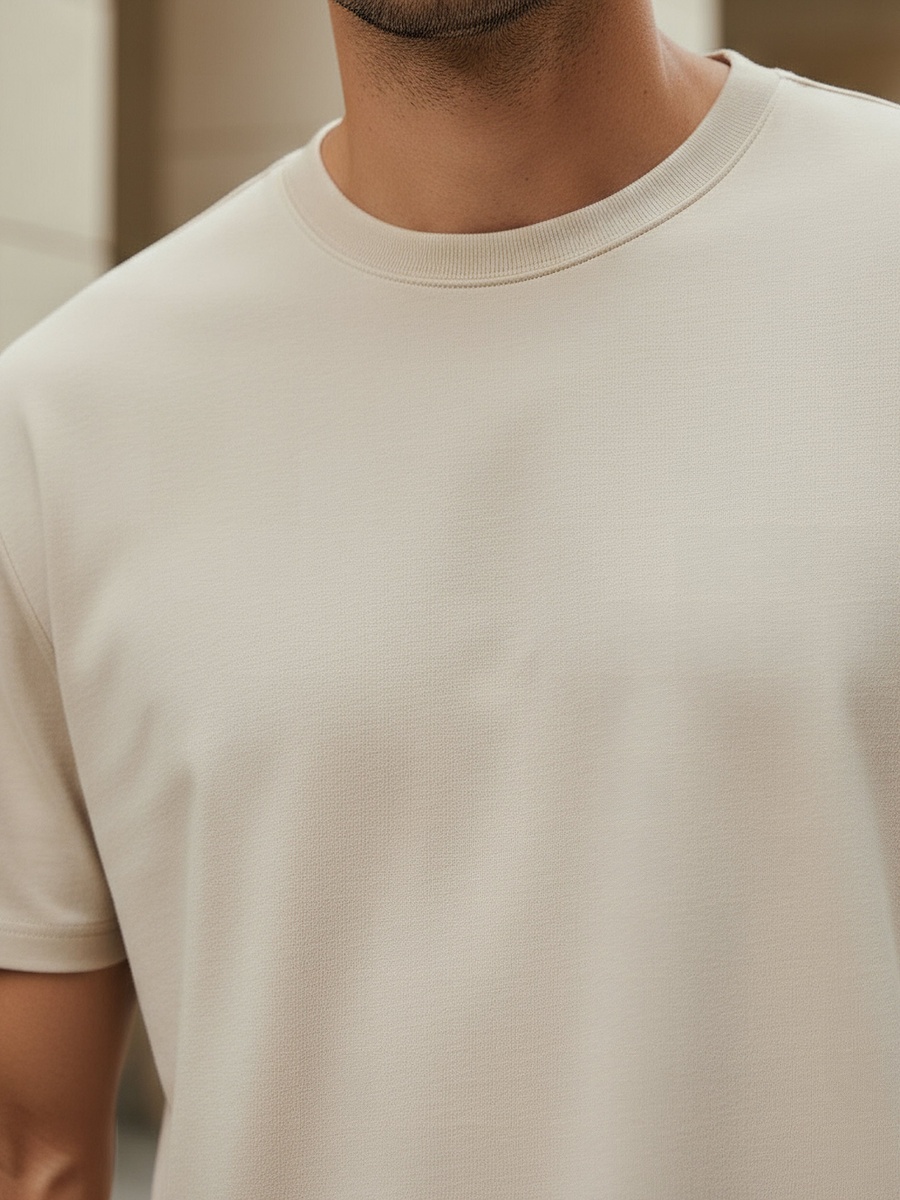 Men Relaxed Fit Crew Neck Short Sleeves T-Shirt