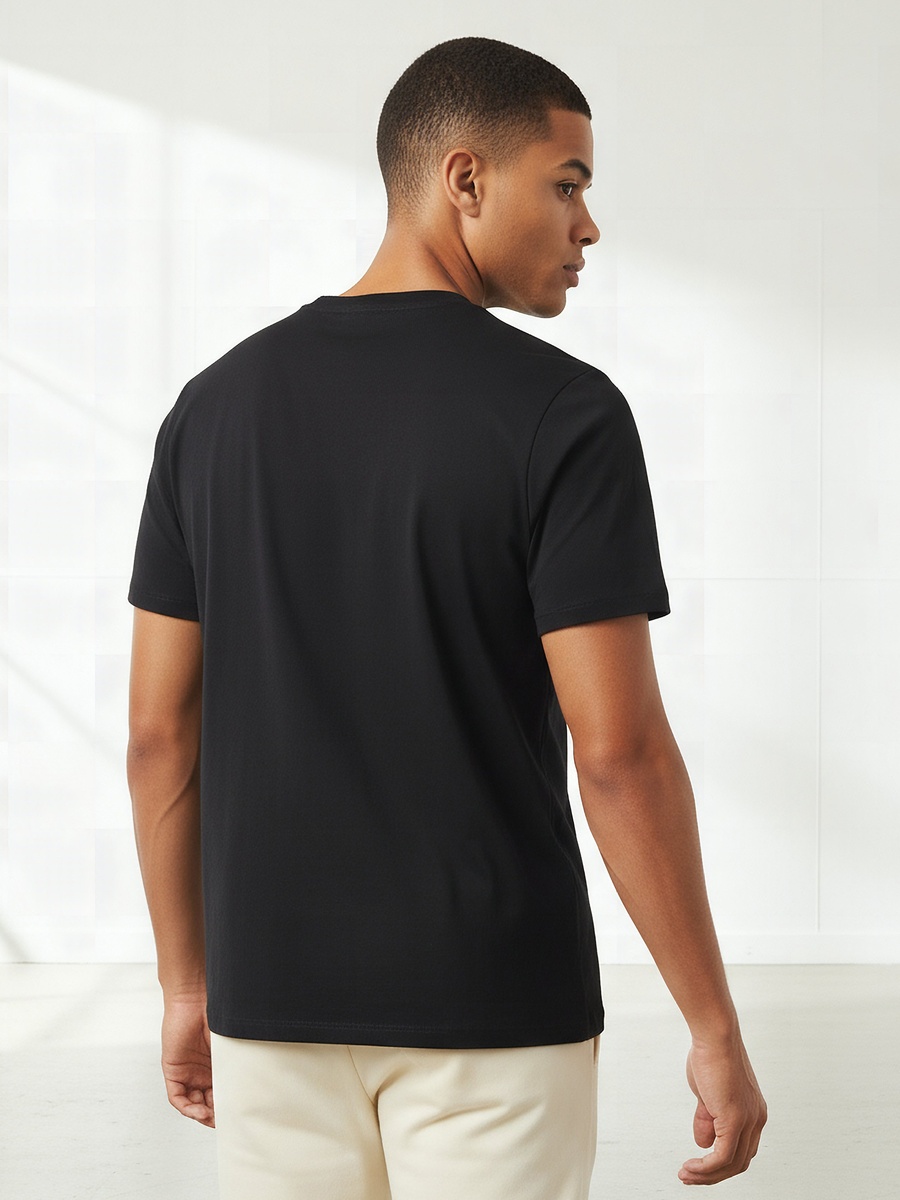 Men Regular Fit Crew Neck Short Sleeves Iron Man Print T-Shirt