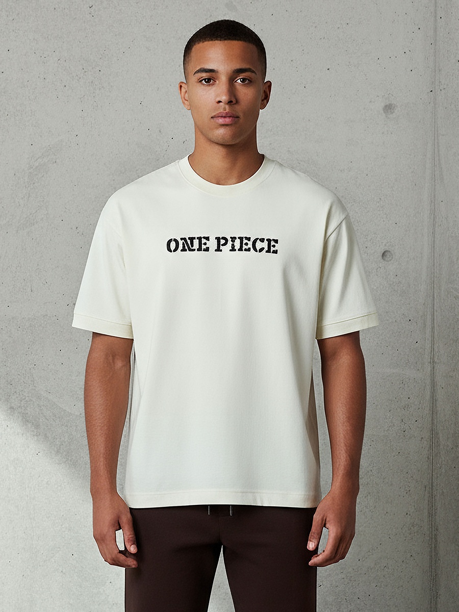 Men Regular Fit Crew Neck Short Sleeves One Piece Print T-Shirt