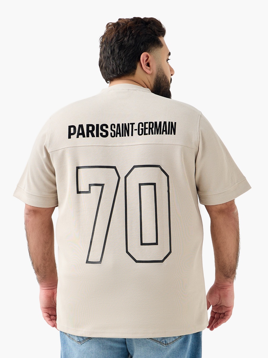 Plus Regular Fit V Neck Short Sleeves Printed T-Shirt