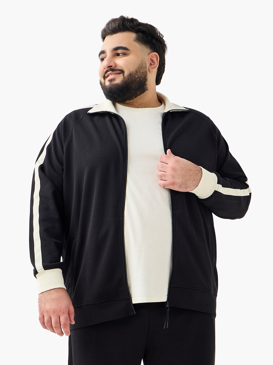 Plus Tape Detail Longline Jacket