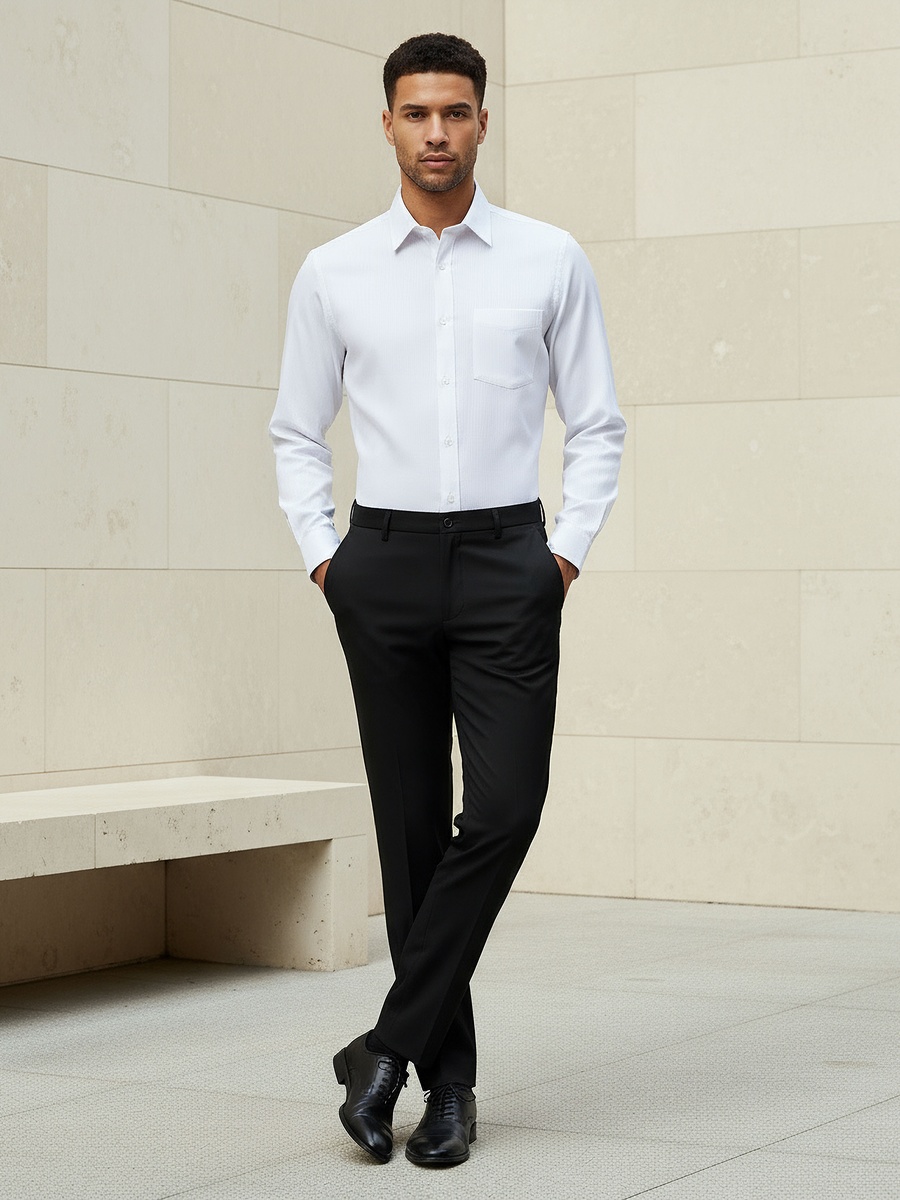 Men Slim Fit Formal Trousers