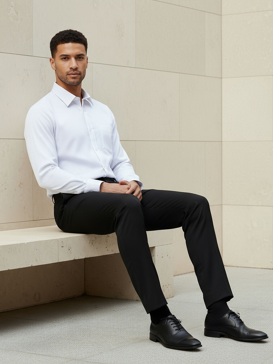 Men Slim Fit Formal Trousers