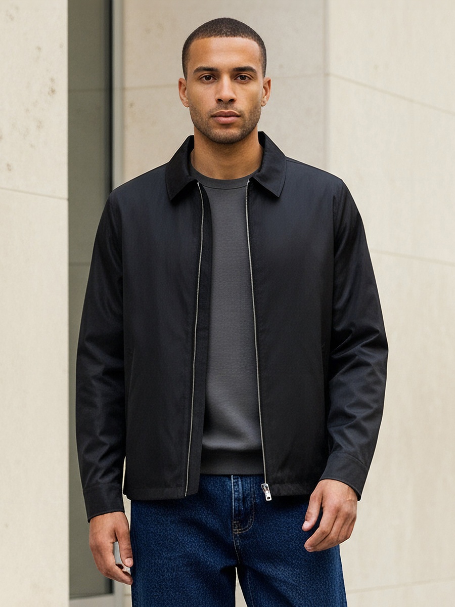 Men Regular Fit Collared Jacket