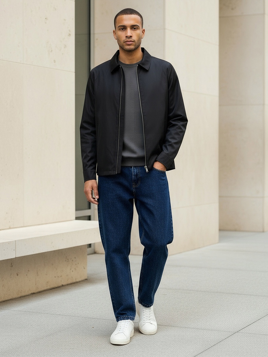 Men Regular Fit Collared Jacket