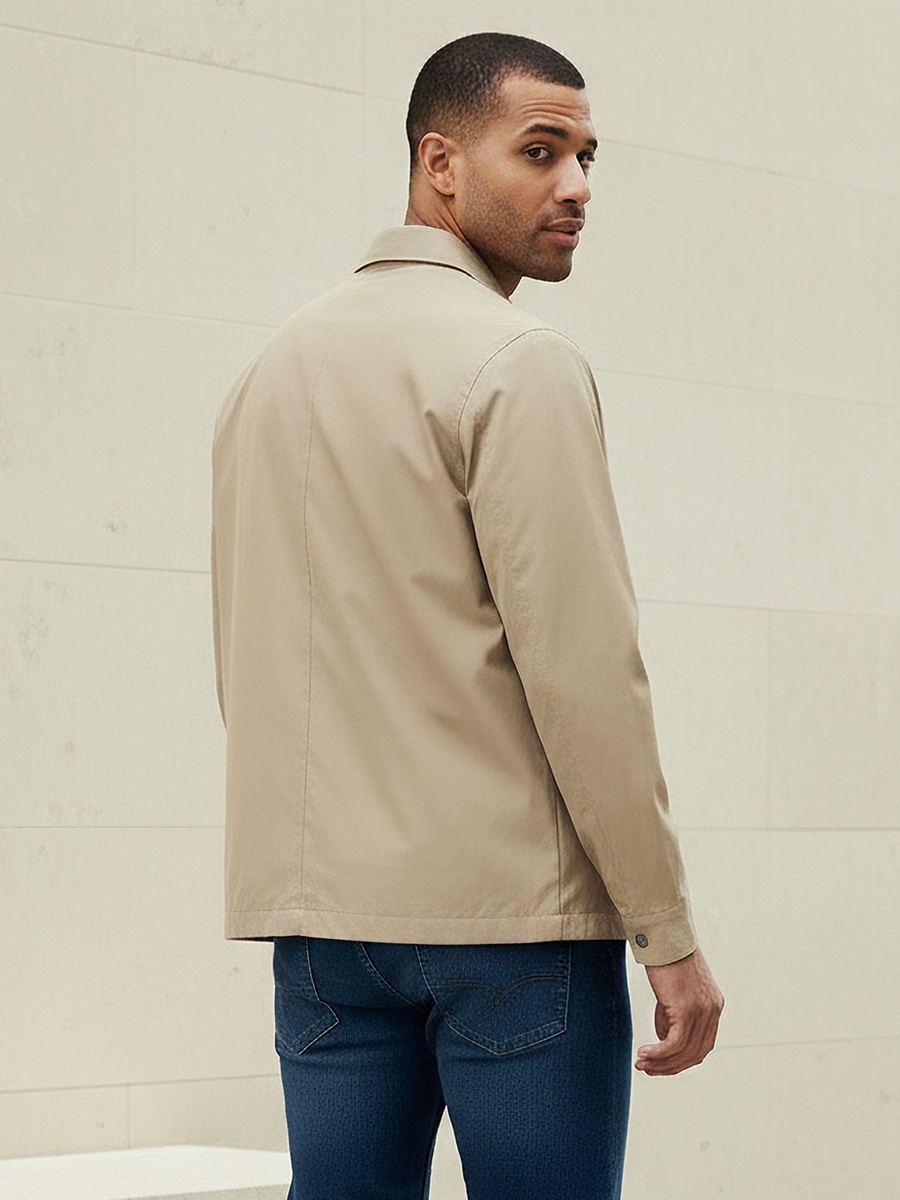 Men Regular Fit Collared Jacket