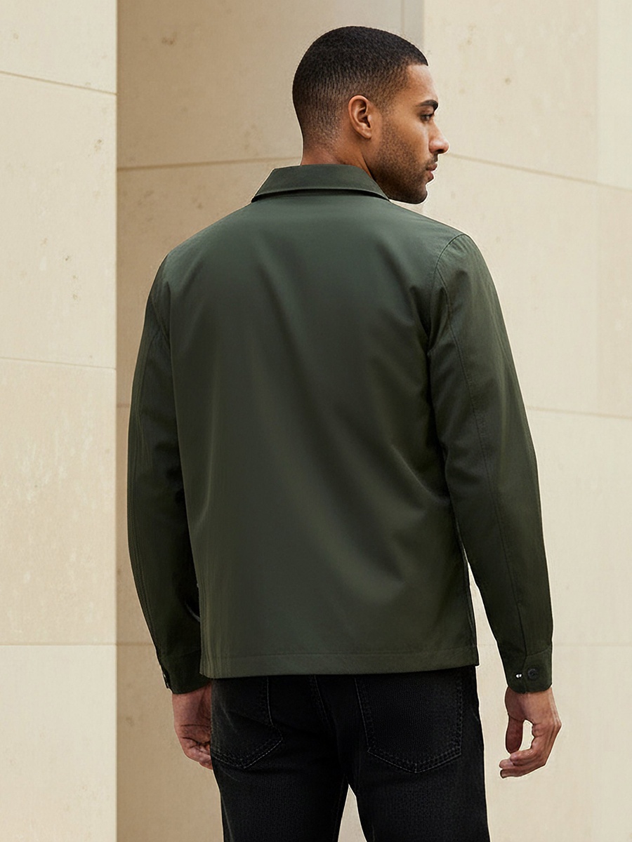Men Regular Fit Collared Jacket